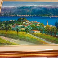quadro raffigurante il paese di Tremusinesul Garda
