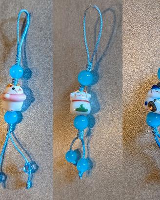 portachiavi gatto phonecharm keychain maneki neko