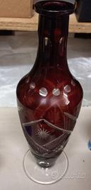 Vaso monofiore vetro Bohemia