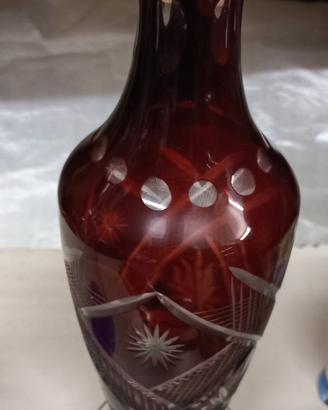 Vaso monofiore vetro Bohemia