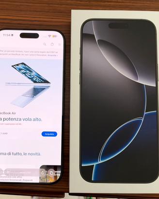 Apple iPhone 16 pro max 256 Garanzia Titanio nero