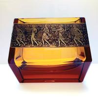 Vaso Moser Art Decò in cristallo di Boemia