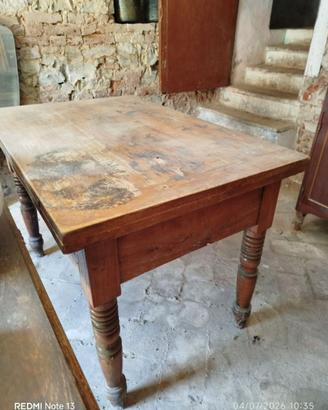 tavolo a libro vintage in  noce