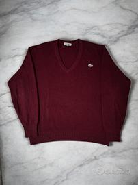 Maglione Lacoste TG XL originale bordeaux