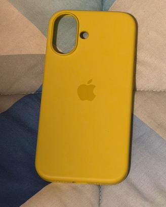 Cover apple iphone 16 come nuova gialla magsafe