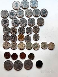 lotto 39 monete europee anni 1910-2000