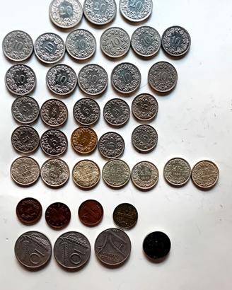 lotto 39 monete europee anni 1910-2000