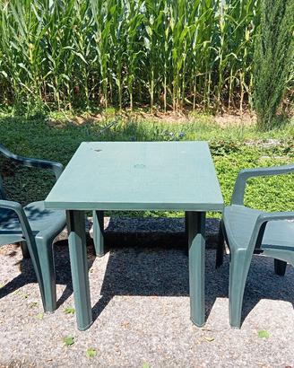 tavolo e sedie da giardino 