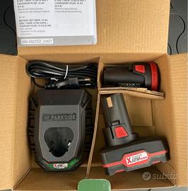 Batteria 4ah e 2ah 12v + caricabatterie Parkside