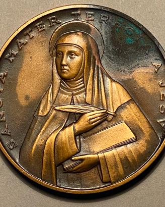 Medaglia Santa Teresa 1962 Carmelo bronzo