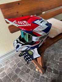 Casco Airoh Twist 3.0 Dizzy con macherina e guanti