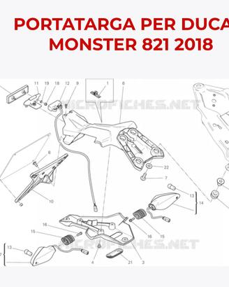 Portatarga originale Ducati Monster 821