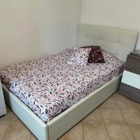 Letto una piazza e mezzo contenitore con materasso