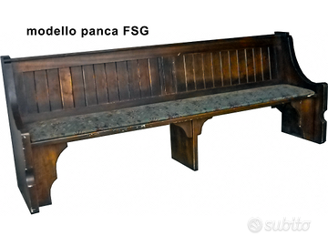 Kit panche in legno verniciate noce