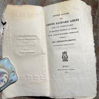 Libro antico Gasparo Gozzi