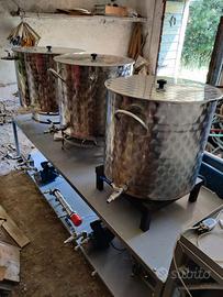 Impianto birra artigianale 100 litri gas/elettrico