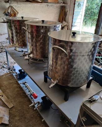 Impianto birra artigianale 100 litri gas/elettrico