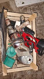 cassetta di attrezzi trapano smeriglio avvitatore