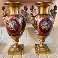 Coppia di vasi in porcellana Impero “Vieux Paris”