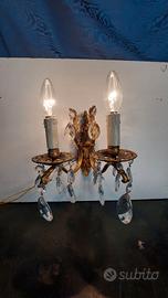 Applique Singolo Anni 30 40 Bronzo Dorato E Gocce