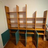 Libreria Molteni con scrivania e comodino