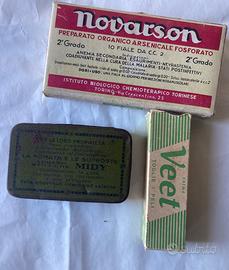Scatolette farmaci vintage