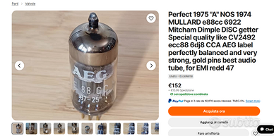 VALVOLE AEG E88CC  NOS