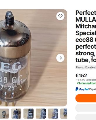 VALVOLE AEG E88CC  NOS