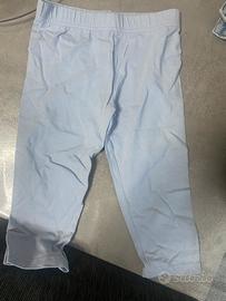 Leggings pinocchietto azzurri bambina 7/8 anni