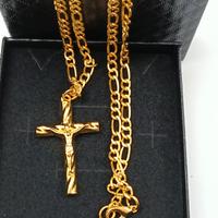 COLLANA CON CROCIFISSO PLACCATO ORO 18K 