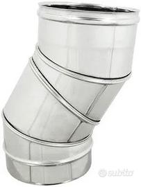 curva canna fumaria 0-90 gradi diametro 150