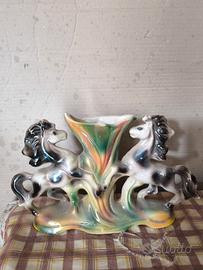 Coppia di cavalli in ceramica