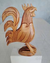 Scultura di arte Giamaicana in legno scolpita a ma