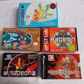 `Lotto 5 Schede Video AGP Retro Boxate - Vintage`