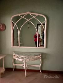 Consolle in vimini e bambù