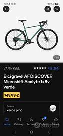 Bici gravel Van Rysel AF Discover. verde pino