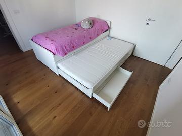 letto singolo con letto estraibile