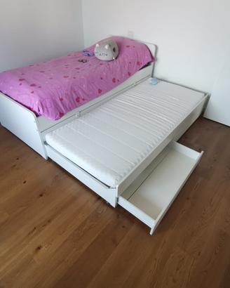letto singolo con letto estraibile