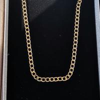 Collana unisex placcata oro 18k maglia groumette