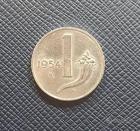 1 Lira 1954 cornucopia