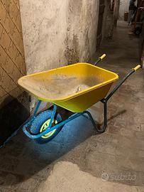 CARRIOLA 100 LITRI CON PNEUMATICO VASCA PROPILENE