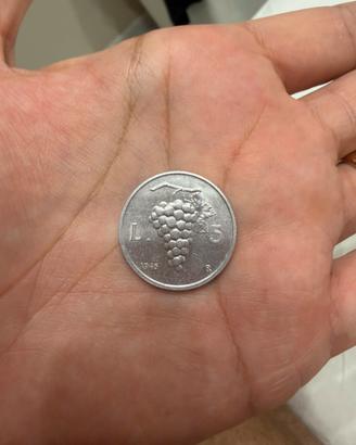 5 Lire Uva 1946 Repubblica Italiana Moneta