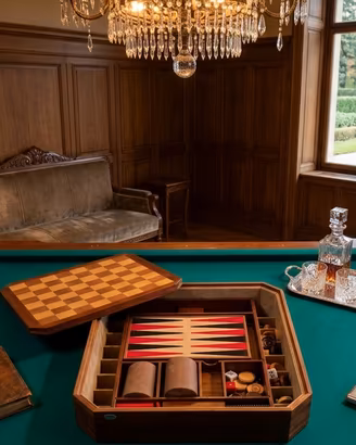 daVILLAveneta900setGIOCOtavoloBACKGAMMON/DAMAvinta