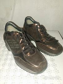 sneaker Hogan donna scamosciata vernice marrone38½