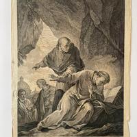 Antica incisione San Gregorio Magno 1769