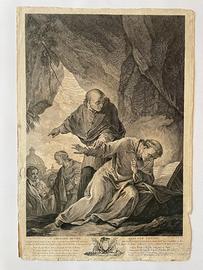 Antica incisione San Gregorio Magno 1769