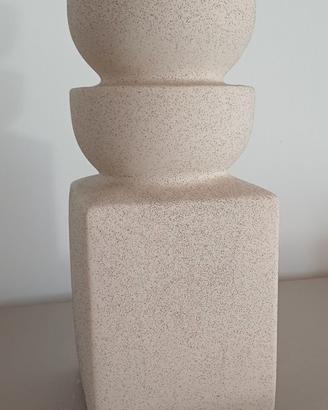 Vaso decorativo ceramica effetto sabbia.
