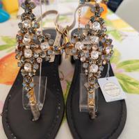 sandali capresi con Swarovski 