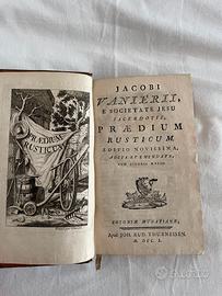 Libro antico "Praedium Rusticum" del 1750