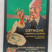 targa pubblicitaria latta vintage ventennio 